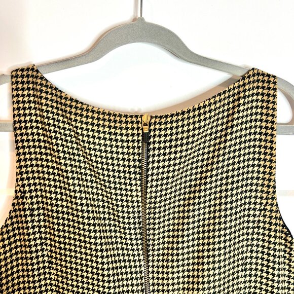 Lauren Ralph Lauren Black Tan Houndstooth Wool Blend Sheath Dress Academia 14 - Picture 5 of 5